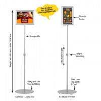 Рекламная стойка на телескопической ножке